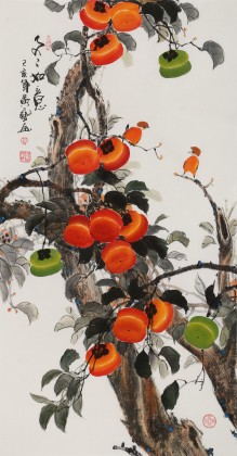 【已售】黃藝三尺風(fēng)水吉利國(guó)畫(huà)《事事如意》
