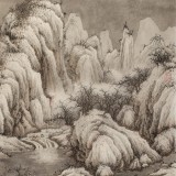 【已售】吳顯剛 《雪山訪友圖》 貴州七星關(guān)美協(xié)主席