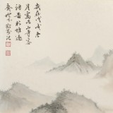 吳顯剛 四尺斗方《山寺客訪》 貴州七星關美協主席