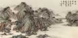 吳顯剛 四尺《溪山水閣圖》 貴州七星關美協主席