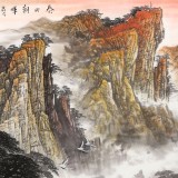 【已售可訂制】李碧峰 小六尺《泰山朝暉》 中國書畫家協會理事