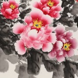  王偉寧《國色天香》 青年書畫才俊 河南美協會員