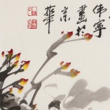  王偉寧 四尺斗方《富貴吉祥》 青年書畫才俊 河南美協(xié)會員