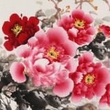 【已售】河南美協(xié)會員 王偉寧四尺《花開富貴》