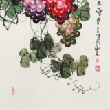 黃藝三尺風(fēng)水吉利國畫《碩果累累》