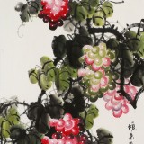 黃藝三尺風水吉利國畫《碩果累累》