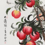 【已售】黃藝三尺風水吉利國畫《大壽圖》