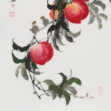 【已售】黃藝三尺風水吉利國畫《大壽圖》