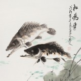【已售】梁景欣 三尺《和為貴》 學院派畫家