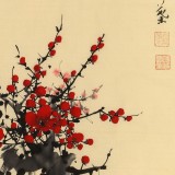 何華賢 四尺三開 《梅花香自苦寒來》潁淮書畫名家
