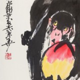 王永剛 三尺《得壽圖》 78歲國(guó)家一級(jí)美術(shù)師