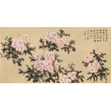 皇甫小喜 四尺《牡丹真國(guó)色 花開(kāi)動(dòng)京城》 河南著名花鳥(niǎo)畫(huà)家