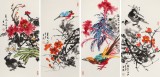 邢書波 四條屏《春夏秋冬》 中美協會員 清華美院創作班導師（詢價）