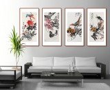 邢書波 四條屏 《紫氣東來》 中美協會員 清華美院創作班導師（詢價）