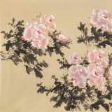 皇甫小喜 四尺《牡丹真國色 花開動京城》 河南著名花鳥畫家