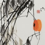 【已售】苗雨 四尺斗方《萬事如意》 遼寧工美教授 師從吳冠中