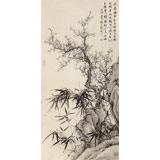 吳顯剛 四尺《梅竹雙清圖》貴州七星關美協主席