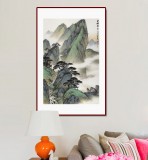 【已售】劉金河 四尺三開《云橫翠嶺》 中美協(xié)會員 國家畫院畫家