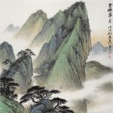 【已售】劉金河 四尺三開《云橫翠嶺》 中美協(xié)會員 國家畫院畫家