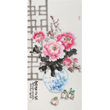 【已售】梁景欣 三尺《富貴平安》 學院派畫家