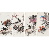 邢書波 四條屏《紫氣東來》 中美協(xié)會(huì)員 清華美院創(chuàng)作班導(dǎo)師（詢價(jià)）