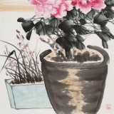梁景欣 三尺《福蘊華堂》 學院派畫家