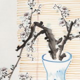 梁景欣 三尺《清供圖》 學院派畫家