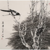 【已售】陳薪名《筑夢》代表作精品 第六屆全國花鳥畫展金獎獲得者 已裱軸 出版物原作