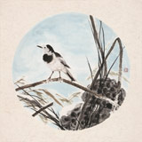 【已售】陳薪名《藕塘清趣》 中美協會員 第六屆全國花鳥畫展金獎獲得者