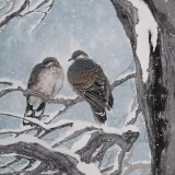 【已售】陳薪名《雪韻》代表作精品 第六屆全國花鳥畫展金獎獲得者