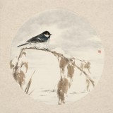 【已售】陳薪名《初雪》 中美協會員 第六屆全國花鳥畫展金獎獲得者