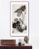 王寶欽 四尺《荷趣圖》當代花鳥牡丹畫名家（詢價）