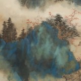 【已售】吳顯剛 四尺斗方《春江泛舟》 貴州七星關美協主席