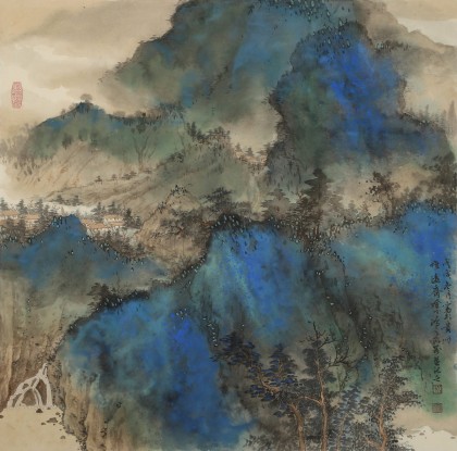 【已售】吳顯剛 四尺斗方《山色空濛雨亦奇》 貴州七星關美協(xié)主席
