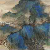【已售】吳顯剛 四尺斗方《山色空濛雨亦奇》 貴州七星關(guān)美協(xié)主席