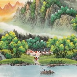 【已售】吳東 小六尺《福地祥光》 著名易經(jīng)風(fēng)水畫(huà)家
