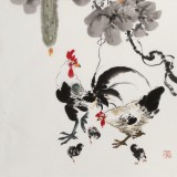 王寶欽 四尺《秋實圖》當代花鳥牡丹畫名家（詢價）
