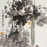 王寶欽 四尺《秋實圖》當代花鳥牡丹畫名家（詢價）