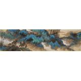貴州七星關(guān)美協(xié)主席吳顯剛 六尺對開《云山煙巒圖》