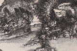 胡書文 四尺對開《溪山秋爽圖》中國書畫院創作院副院長（詢價）