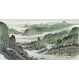 廖崧越 三尺《兩岸猿聲啼不住》 廣西桂林美協會員