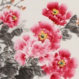 王寶欽 三尺《榮華富貴》當(dāng)代花鳥牡丹畫名家（詢價）