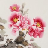 【已售】王偉寧 小六尺《花香醉人》 青年書畫才俊 河南美協會員