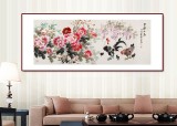 【已售】王寶欽 小六尺《吉祥如意》當代花鳥牡丹畫名家（詢價）