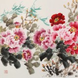 【已售】王寶欽 小六尺《吉祥如意》當代花鳥牡丹畫名家（詢價）