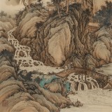 吳顯剛 大三尺《溪橋松風圖》 貴州七星關美協主席