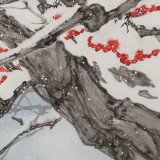 【已售】陳薪名《雪韻》 中美協(xié)會(huì)員吉祥水墨 第六屆全國花鳥畫展金獎(jiǎng)獲得者