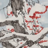 【已售】陳薪名《雪韻》 中美協(xié)會(huì)員吉祥水墨 第六屆全國花鳥畫展金獎(jiǎng)獲得者