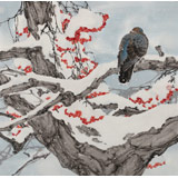 【已售】陳薪名《雪韻》 中美協(xié)會員吉祥水墨 第六屆全國花鳥畫展金獎獲得者