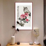 【已售】庾超然 四尺三開《花開富貴》 黃鶴樓書畫院院長
